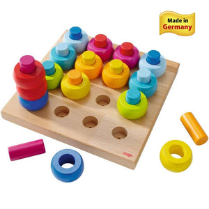 HABA Rainbow Whirls Pegging Game