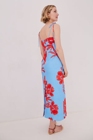 Cara Cara Chelsea Dress in Floral Shadow Sky