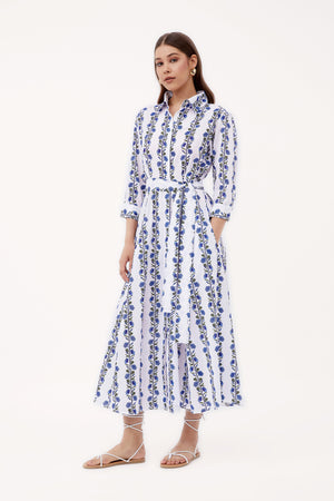 Beyond by Vera Emily Dress in Campagna Blue
