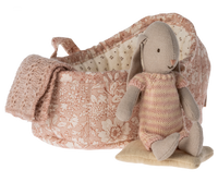 Maileg Pink Carry Cot with Bunny - Assorted Colors!
