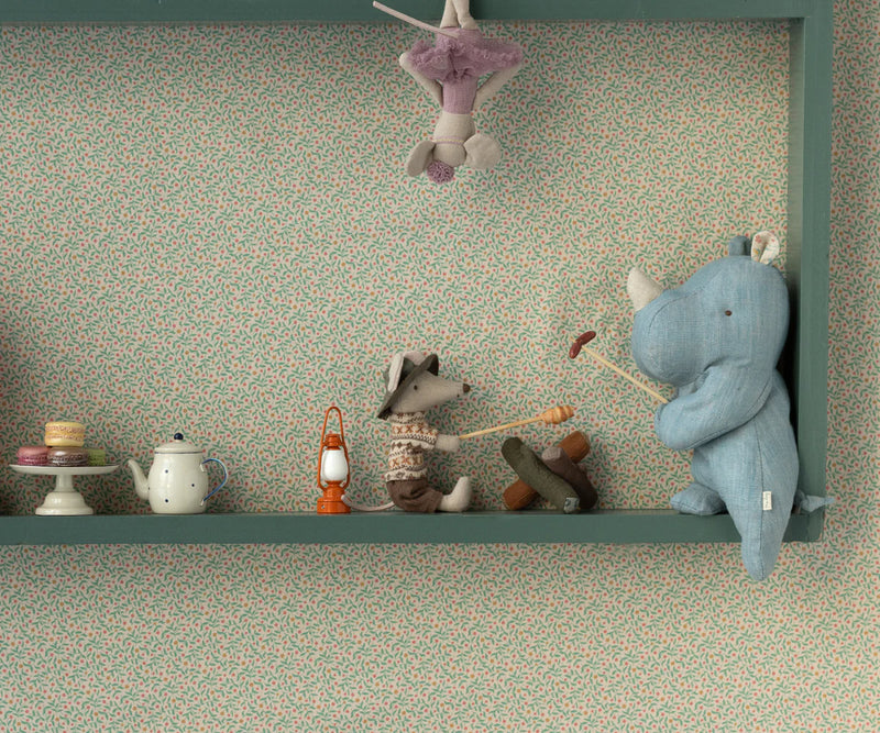 Maileg Safari Friends Small Hippo in Blue/Sand