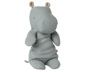 Maileg Safari Friends Medium Hippo in Blue Grey