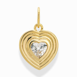 Mod + Jo Carsyn Bezel Heart Charm in Gold