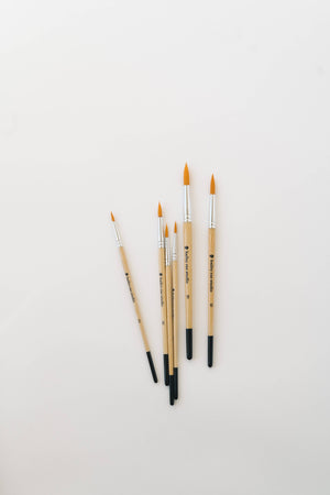 Bailey Rae Studio 6 Piece Round Tip Watercolor Brush Set
