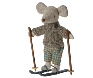Maileg Winter Mouse with Ski Set - Big Brother