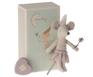 Maileg Tooth Fairy Mouse, Little Sister in Mauve