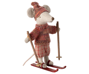 Maileg Winter Mouse with Ski Set - Big Sister