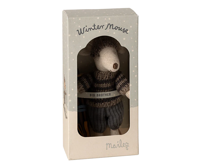 Maileg Winter Mouse with Ski Set - Big Brother