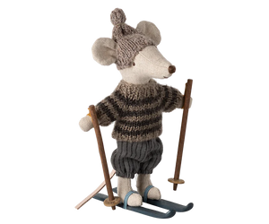 Maileg Winter Mouse with Ski Set - Big Brother