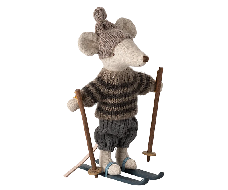 Maileg Winter Mouse with Ski Set - Big Brother