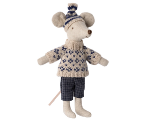 Maileg Winter Mouse with Ski Set - Dad