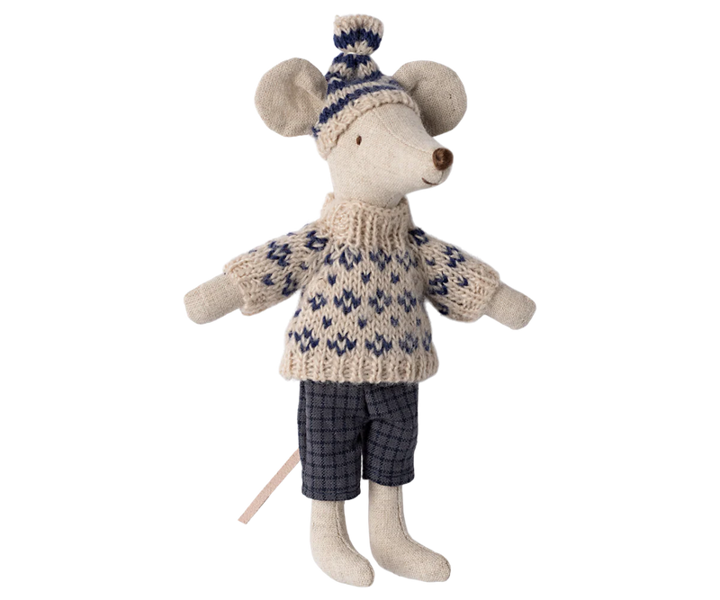 Maileg Winter Mouse with Ski Set - Dad