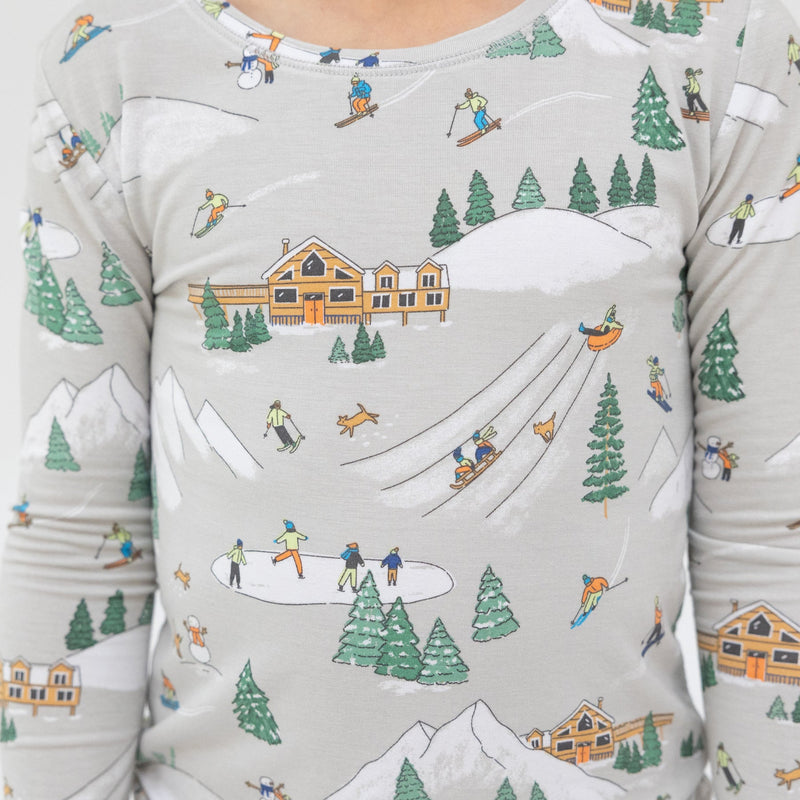 Angel Dear Loungewear Set in Winter Fun Skiers