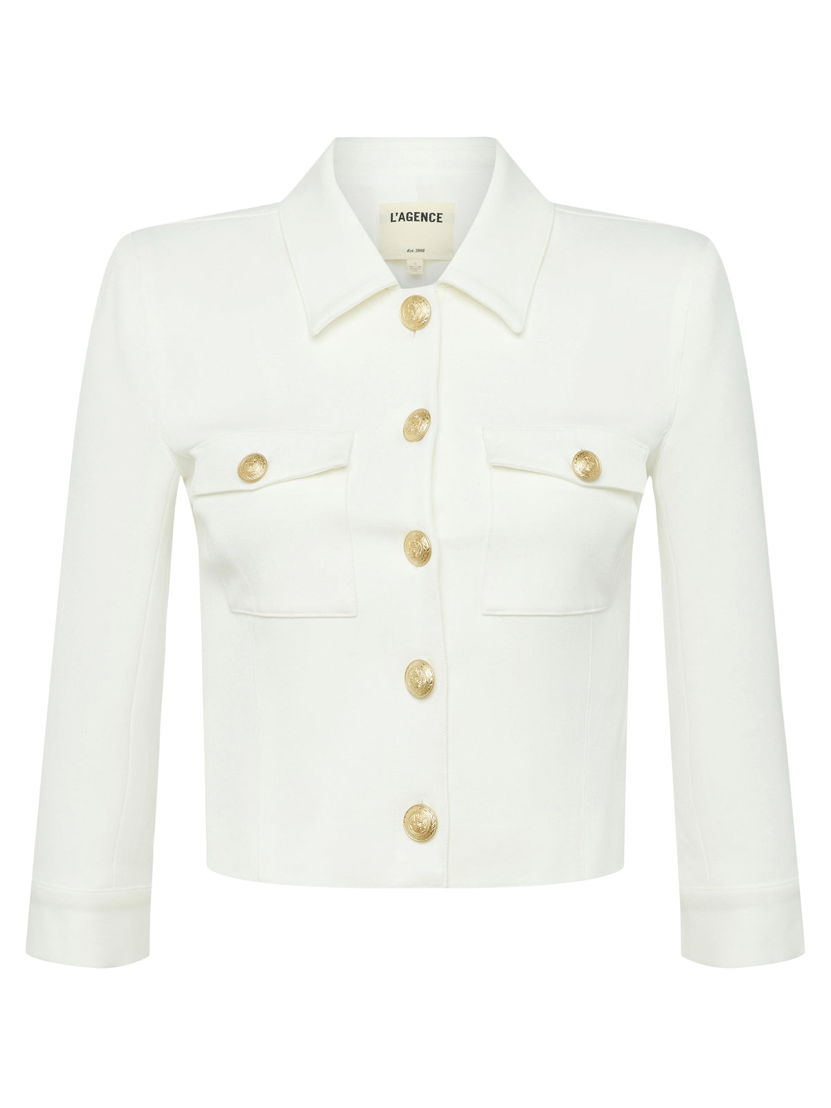 L'Agence Kumi Cropped Jacket in White