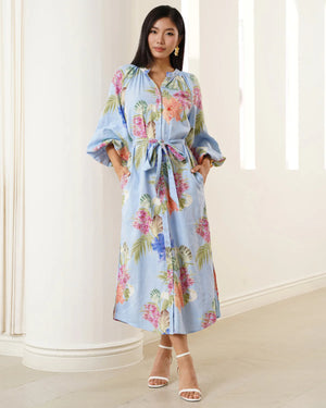 Yumi Kim Nalani Caftan Dress in Seashore Blue