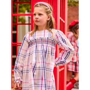 Bella Bliss Smocked Dress in Bouden Plaid