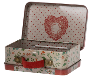 Maileg Big Sister Christmas Mouse in Small Holly Suitcase