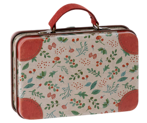 Maileg Big Sister Christmas Mouse in Small Holly Suitcase