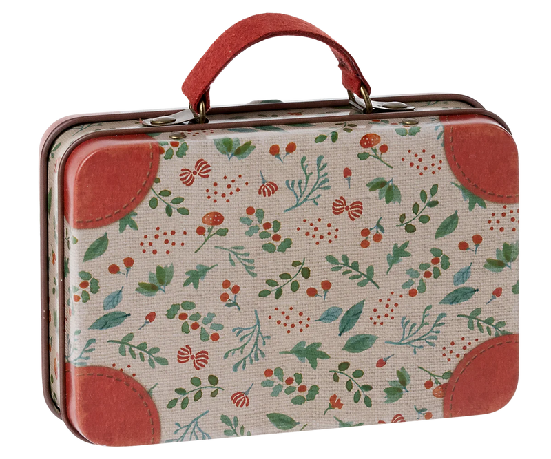 Maileg Big Sister Christmas Mouse in Small Holly Suitcase