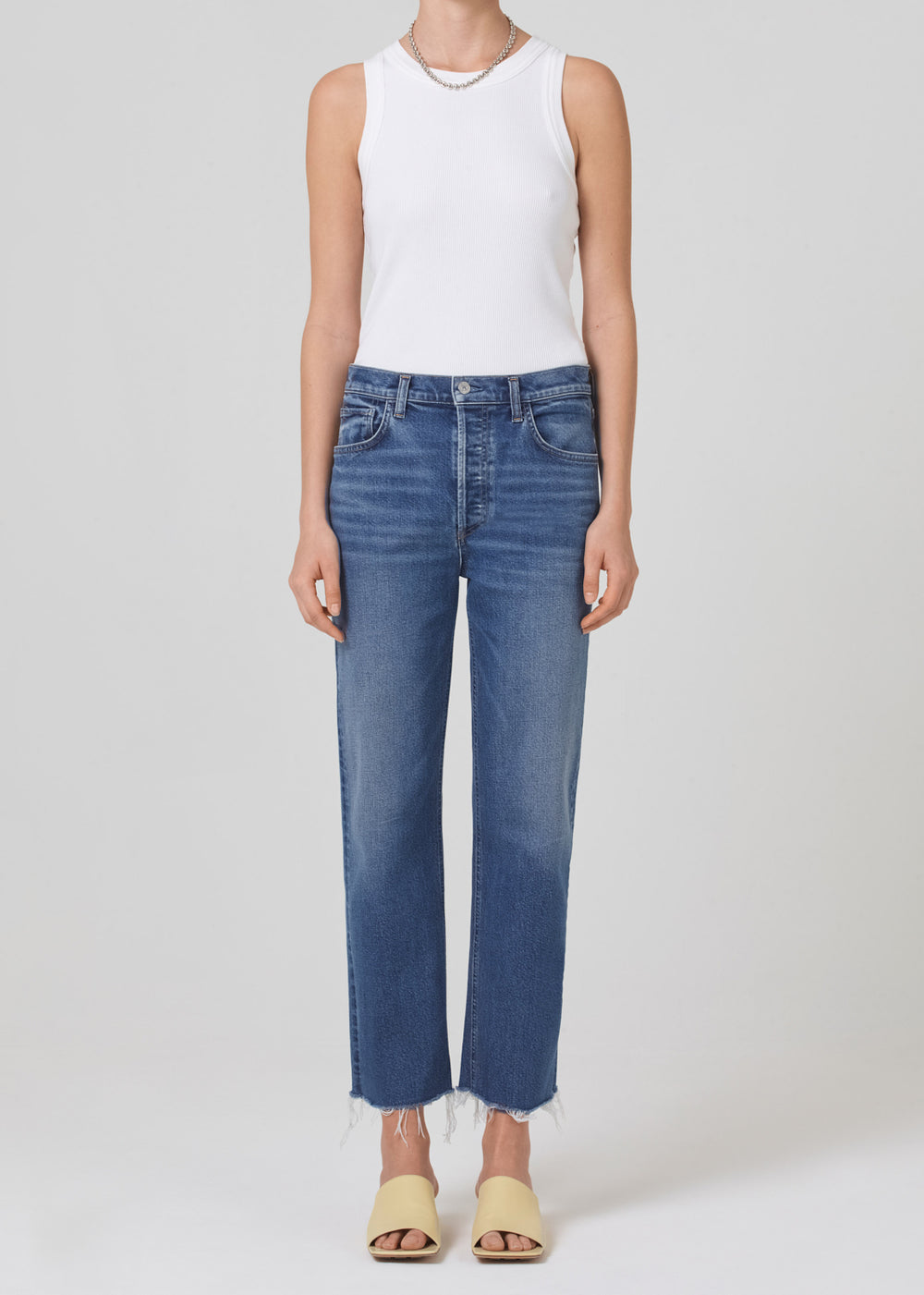 Citizens of Humanity Florence Wide Straight Leg Jean in Blue Lotus