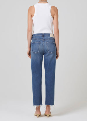 Citizens of Humanity Florence Wide Straight Leg Jean in Blue Lotus
