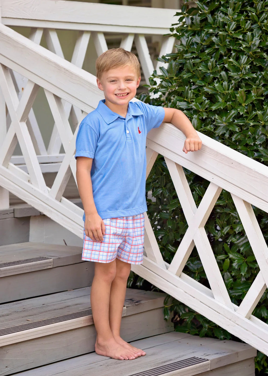 James & Lottie Conrad Shorts in Patriotic Plaid