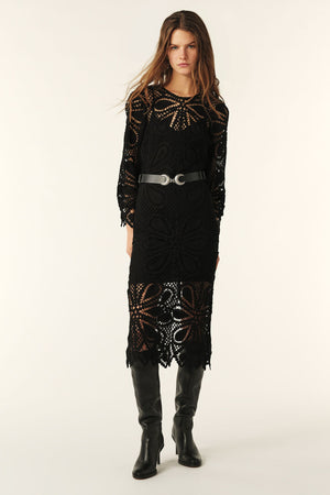 ba&sh Grace Midi Dress in Black