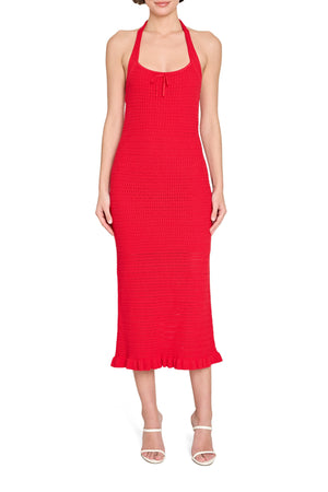 Amanda Uprichard Valentini Dress in Crimson