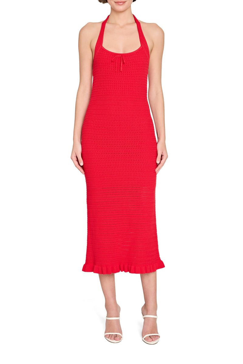 Amanda Uprichard Valentini Dress in Crimson