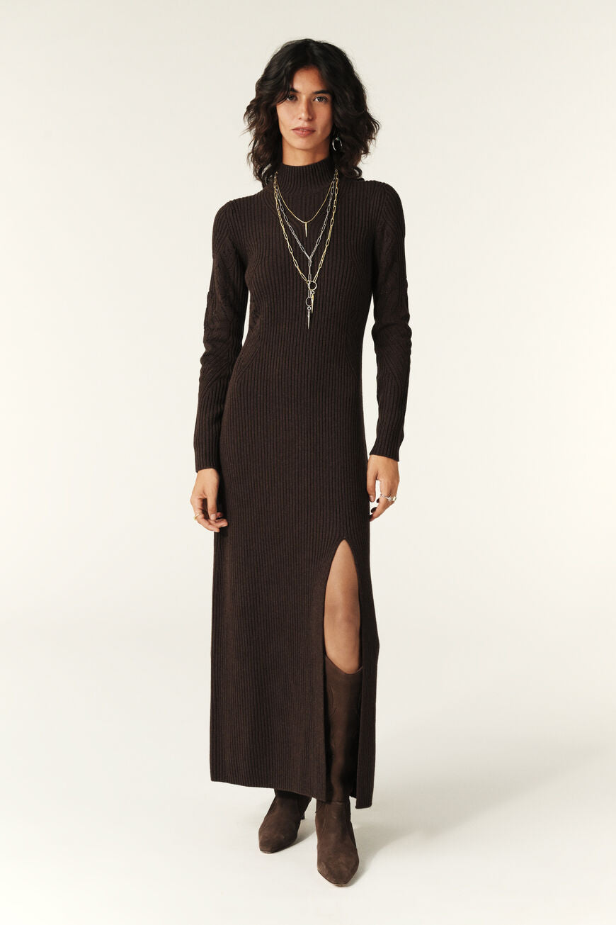 ba&sh Armia Sweater Dress in Ebony