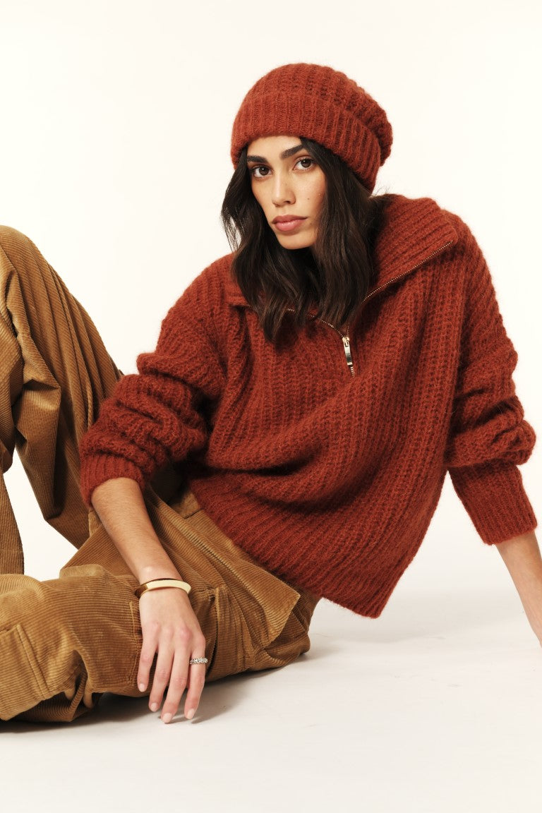 ba&sh Beltane Pullover Sweater in Ecureuil