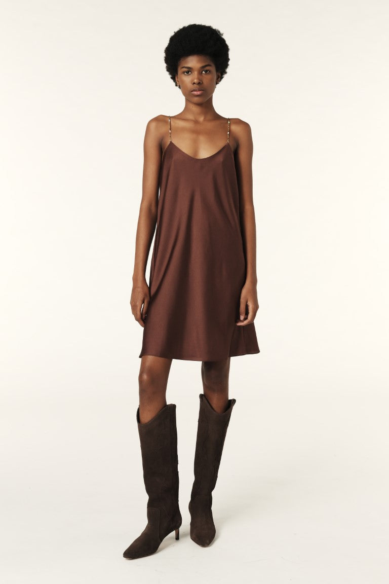 ba&sh Clem Dress in Chocolat