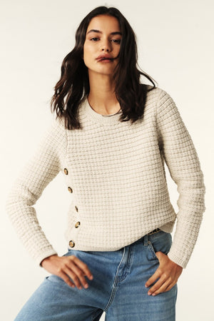 ba&sh Gael Pullover Sweater in Ecru