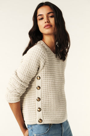 ba&sh Gael Pullover Sweater in Ecru