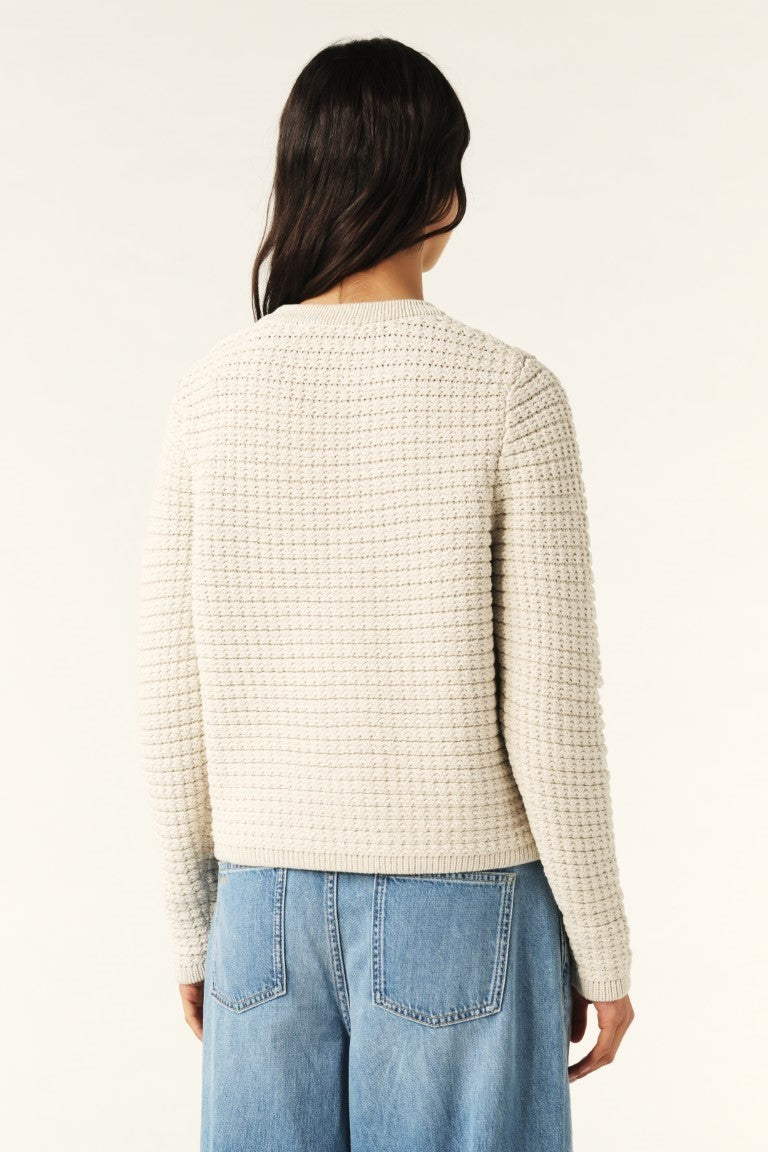 ba&sh Gael Pullover Sweater in Ecru