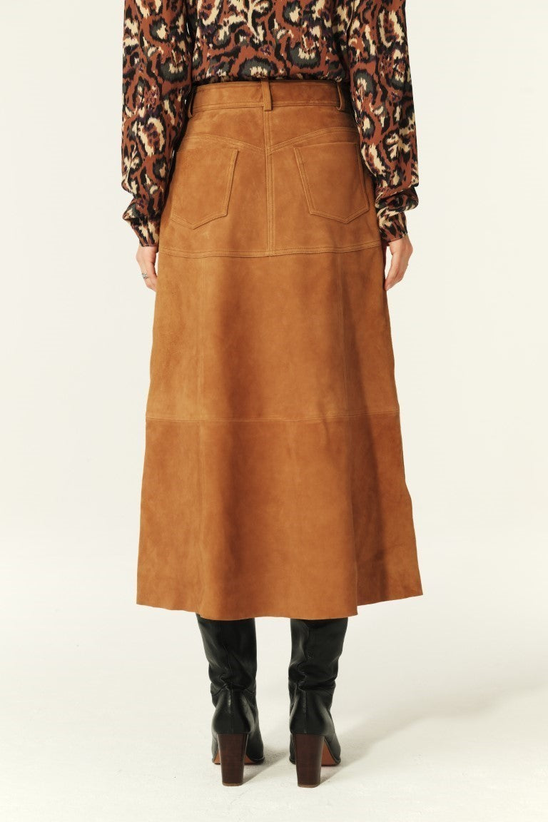 ba&sh Massia Skirt in Terracotta