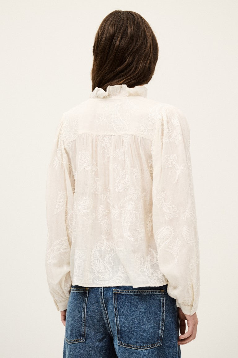 ba&sh Petty Blouse in Ecru
