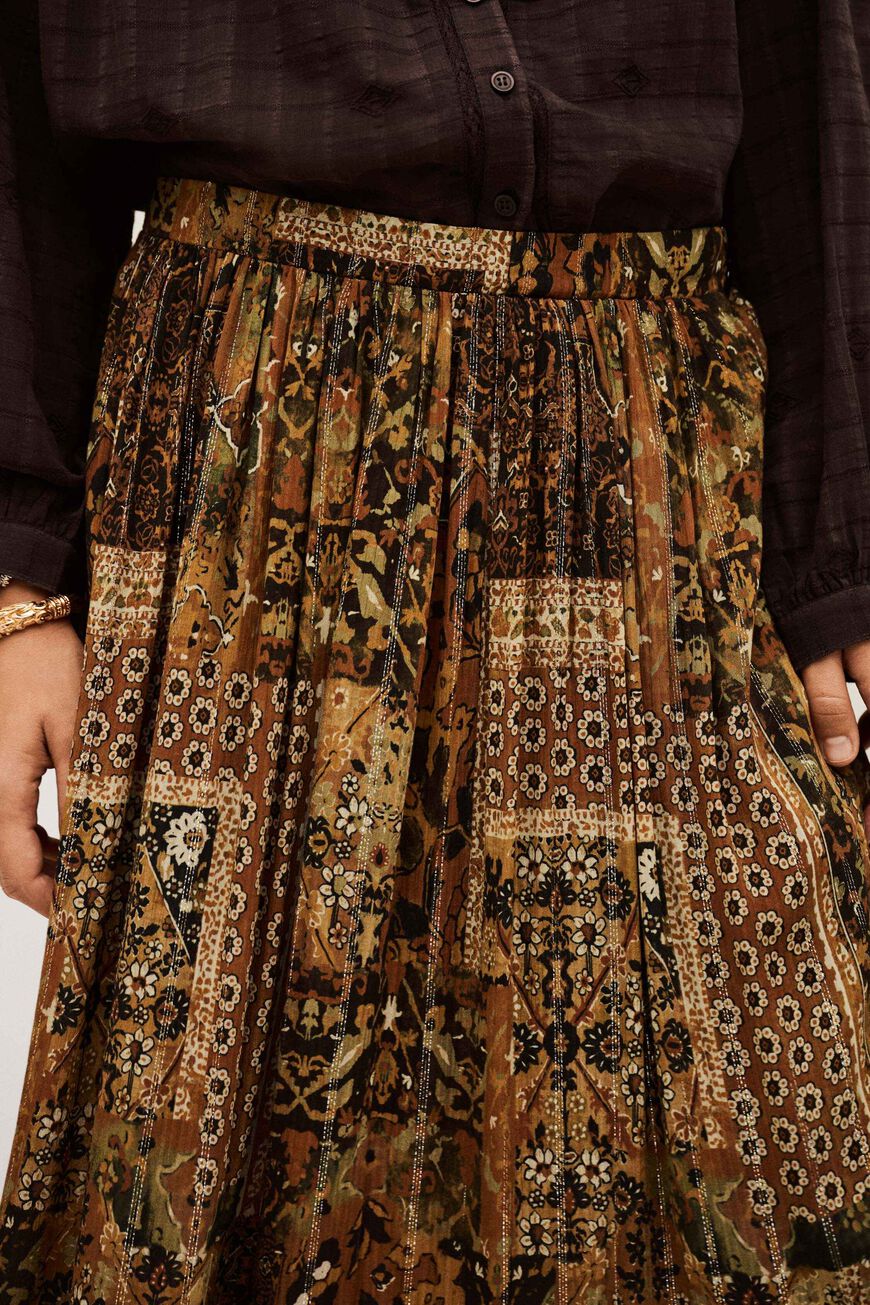 ba&sh Pisca Skirt in Ocre