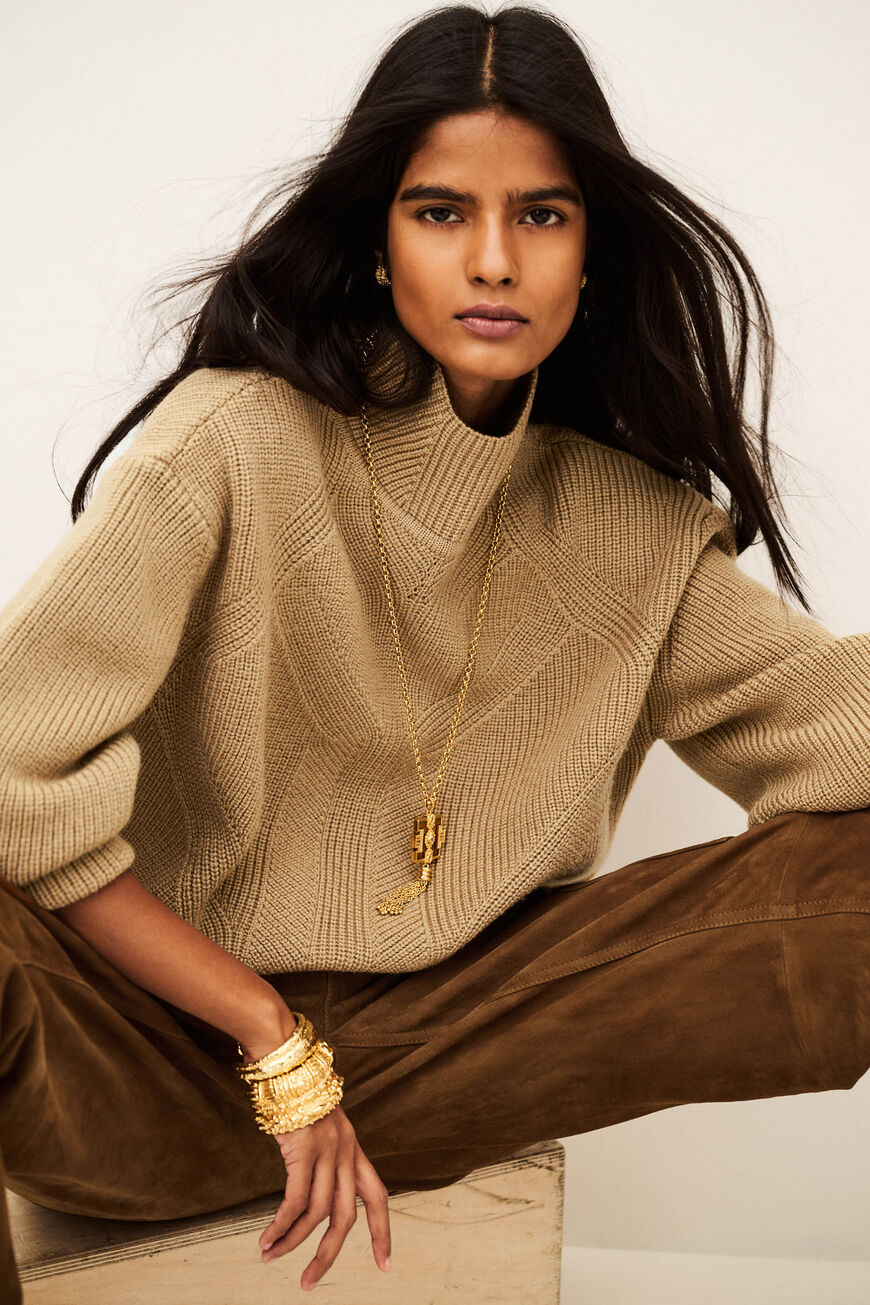 ba&sh Lola Sweater in Camel