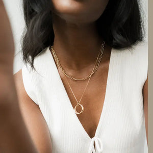 Mod + Jo Callie Ring Pendant Necklace in Gold