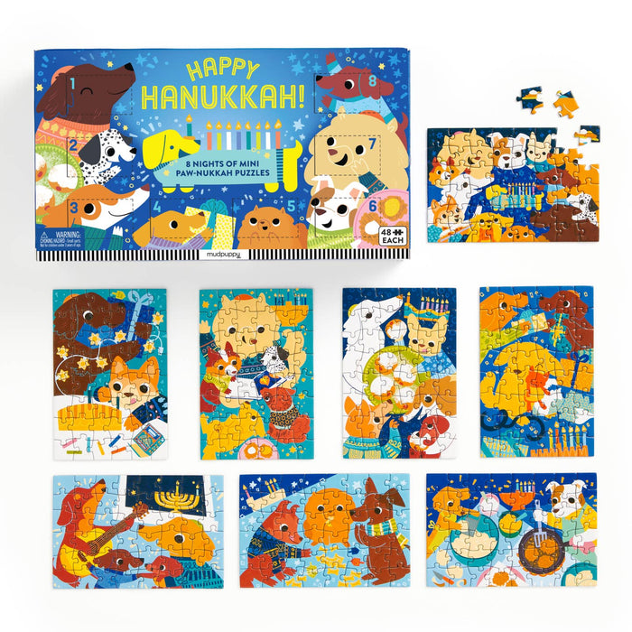 Mudpuppy Happy Hanukkah! Countdown Puzzle Set