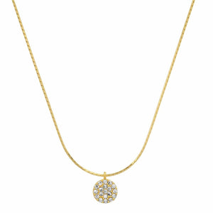 Tai Gold Vermeil Chain with Pave Cz Disc