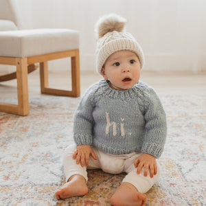 Huggalugs Crewneck Sweater in Surf Blue hi