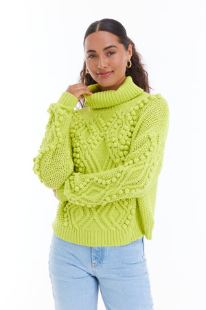Allison Daphne Sweater in Neon Green