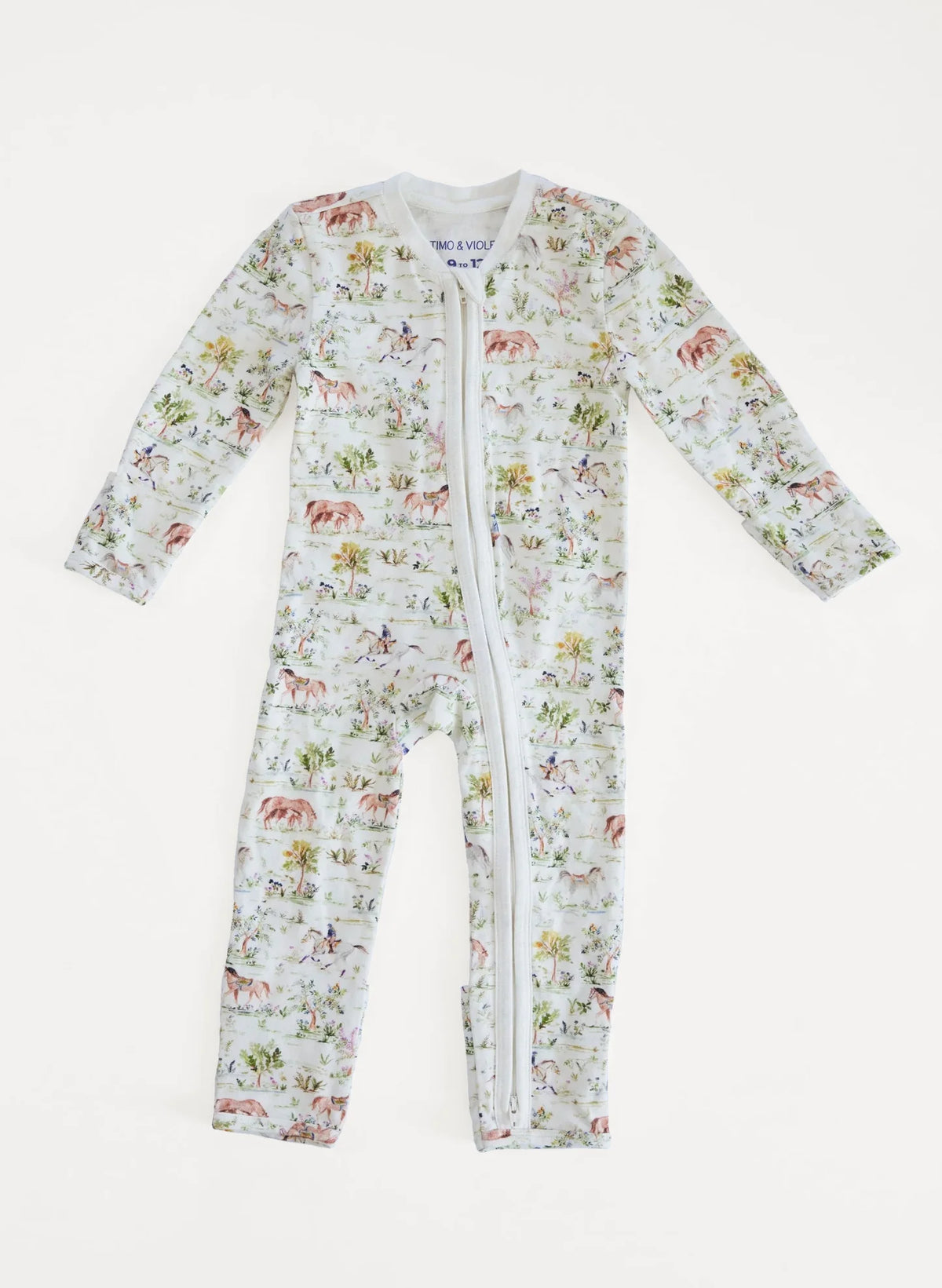 Timo & Violet Baby Zippered One Piece in Hunter Pace