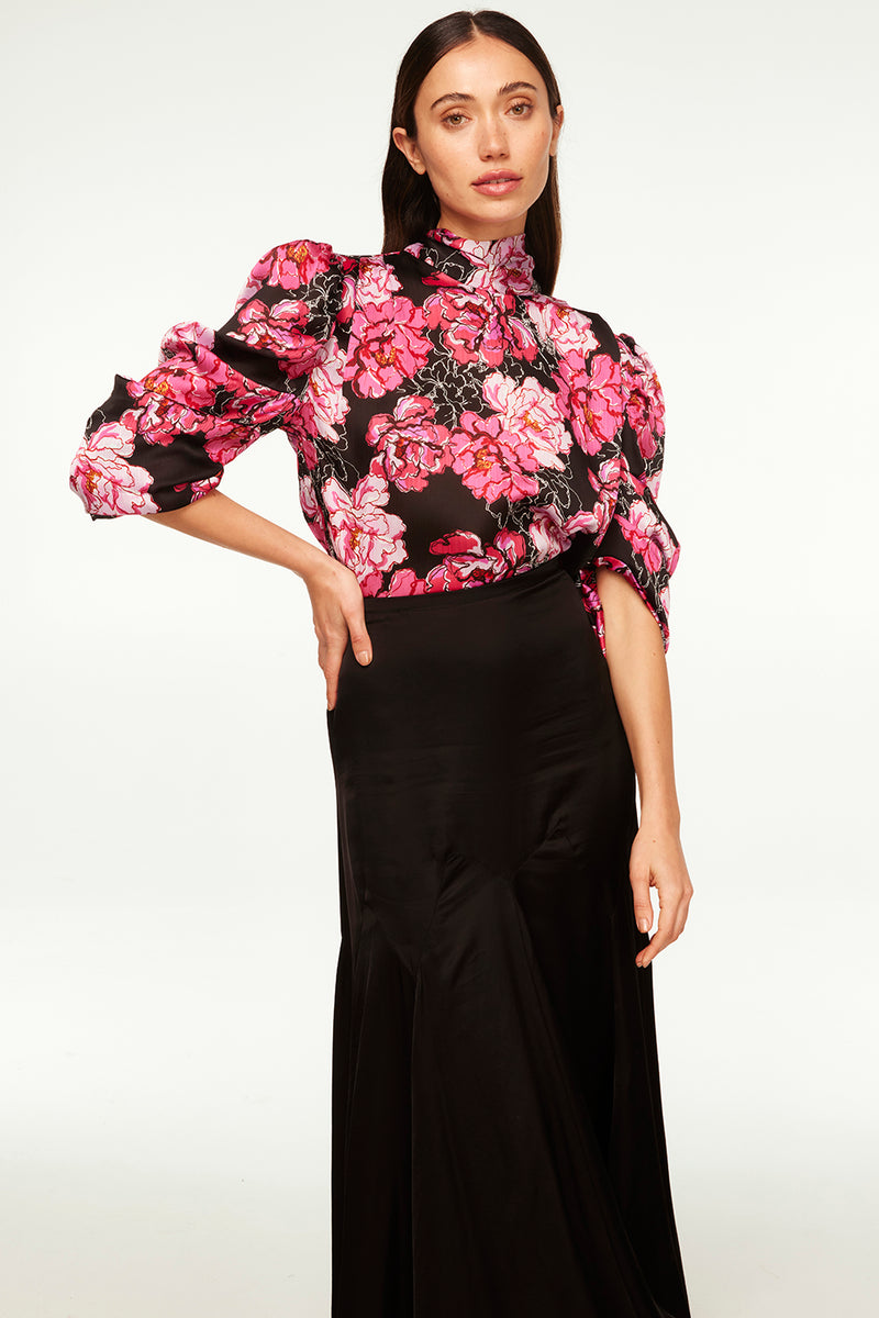 Misa Luella Top in Pink Peony