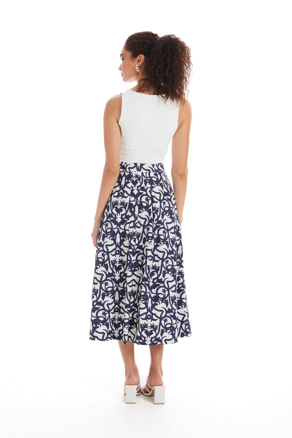 Allison Mabel Skirt in Damask