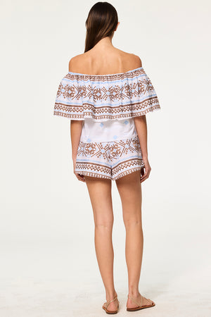 Misa Jasmin Top in Embroidered Cotton