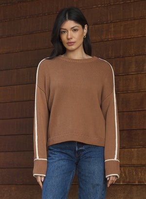 Stitches + Stripes Miro Pullover in Camel