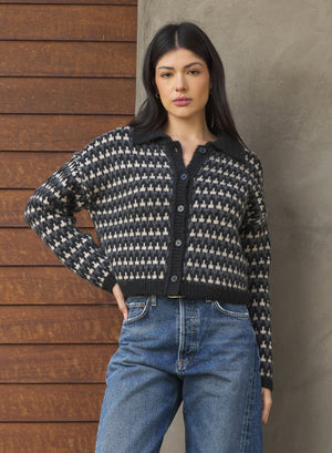 Stitches + Stripes Atla Cardigan in Black Combo
